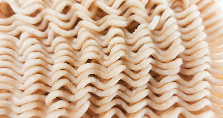 close up of Instant noodles in white isolated background