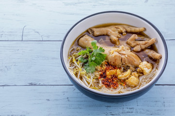 Chicken noodle food in Thailand