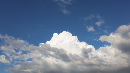 Naklejka na ściany i meble White and gray clouds and blue sky background.
