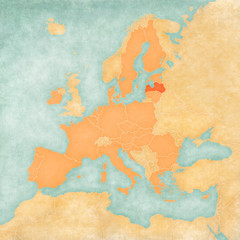 Map of European Union - Latvia