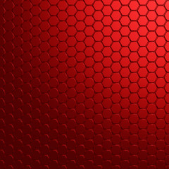 Geometric hexagonal modern red metal background - 3d render