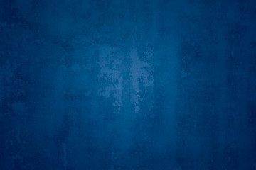 Abstract grunge decor. Beautiful dark blue stucco wall background. Space for designing and inserting text.
