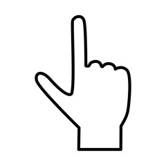 hand gesture line icon object