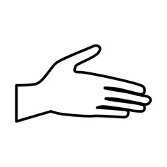 hand gesture line icon object