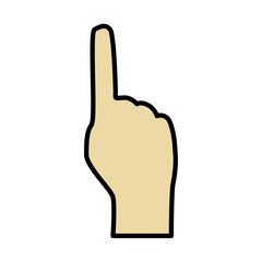 hand gesture flat icon object