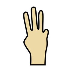 hand gesture flat icon object