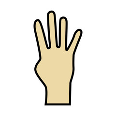 Fototapeta na wymiar hand gesture flat icon object