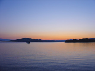 View of Lake Baikal, in summer in the light of day