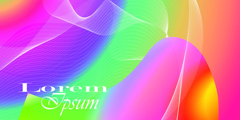 Iridescent, shiny, holographic, unicorn color. Magic cover design, hipster colorful background