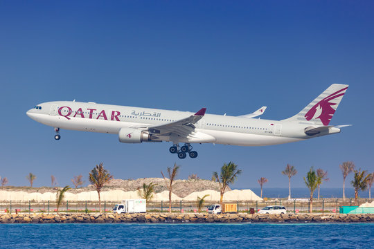 Qatar Airways Airbus A330 airplane Male Maldives airport