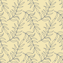 Beautiful tropical leaves seamless pattern
