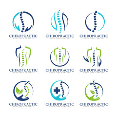 Chiropractic Logo Icon Design Vector