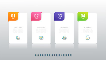 Design Business template infographic chart element with place date for presentations.