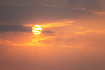 Sonne bei Abendröte