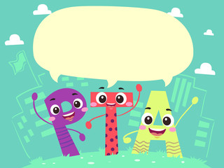 Mascot PTA Speech Bubble Illustration