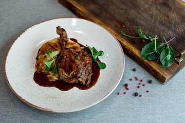 Fried chicken on the plate