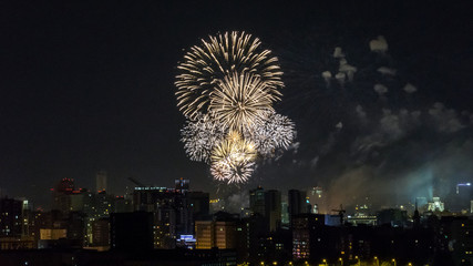 Fireworks on the Victory Day in Yekaterinburg over the city 11