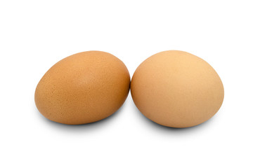 Egg isolated on white background with clipping path.