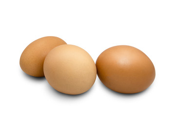 Egg isolated on white background with clipping path.