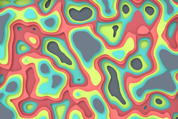 Abstract background of curve. 3D rendering.