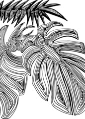 leaves trend for wallpaper concept 