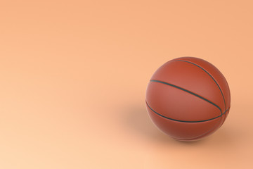 3Dレンダリングによるバスケットボールのイラスト