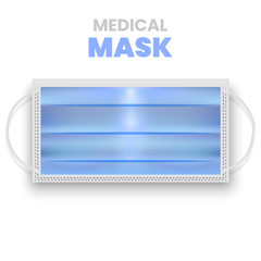 Medical face mask. Vector illustration.