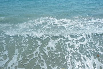 Blue sea backgroung. Copy space
