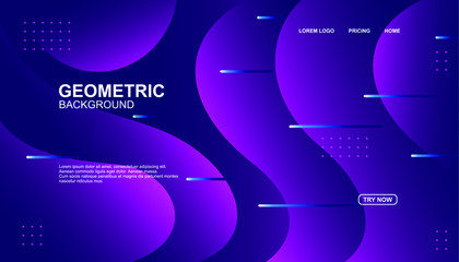 Creative geometric background. Trendy gradient shapes composition. Eps10 vector.