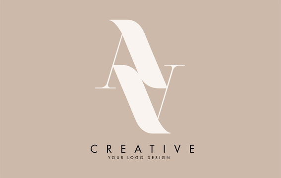 Double AA letter logo design. Reflection effect vector illustration.