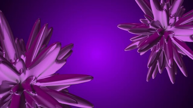 Animated 3d illustration of pink objects randomly changing shape. used as a background for the design