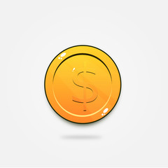 coin with dollar sign