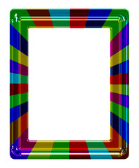 Photo frame 8x6 ratio in multicolors isolated on a white background