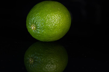 Lime on black