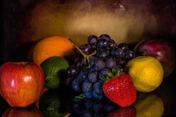 Fototapeta na wymiar still life with fruits