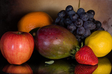 Naklejka na ściany i meble still life with fruits
