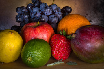 still life with fruits