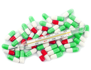 Thermometers celsius Medical Temperature Measurement Device isolated