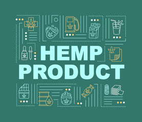 Hemp product word concepts banner