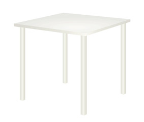 White classic home table. vector illustration