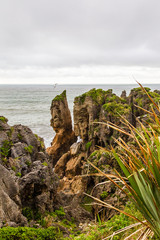 Picturesque coast of Paparoa national park, South Island, New Zealand