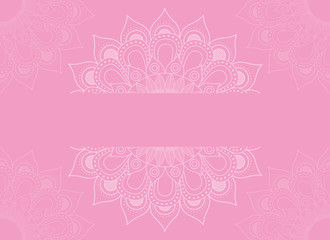 beautiful mandala with pink color background
