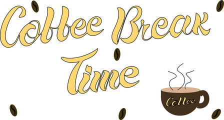 coffee word on coffee beans