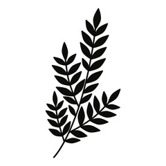 Branch. Home plant. Simple vector illustration.