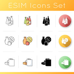 Retail products icons set