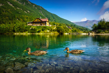 Mountain cottage at the Zelene pleso (Green lake)