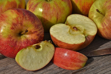 Apfel, apple, Malus domestica, Gruppe von Äpfeln