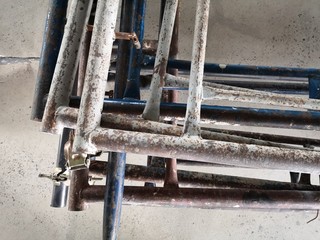 Steel scaffolding for construction