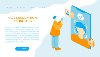Face recognition concept. 