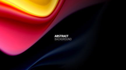 Liquid colors fluid gradients on black background